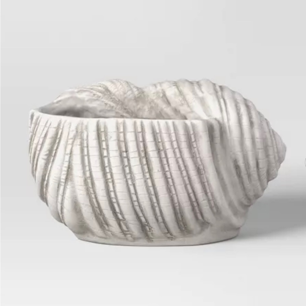 Medium Shell Ceramic Planter 6.7"x8.7" White - Threshold™